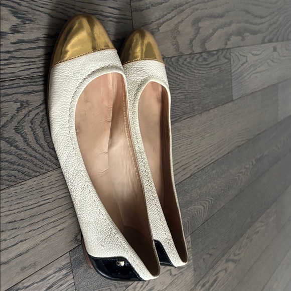 Kate Spade White and Gold Flats - Picture 5 of 13